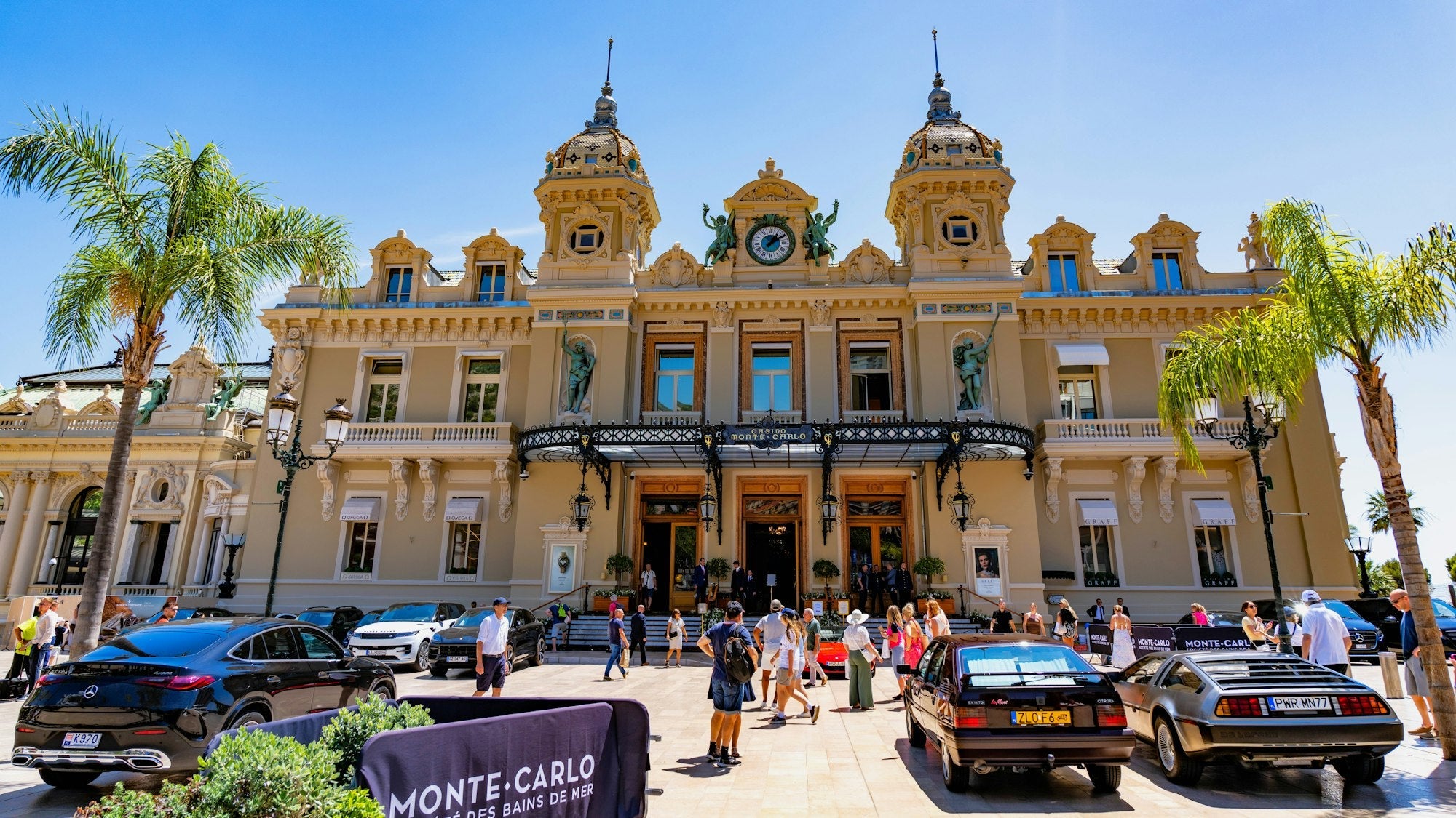 Vue de Monte-Carlo et du casino pendant le week-end du Grand Prix de Monaco