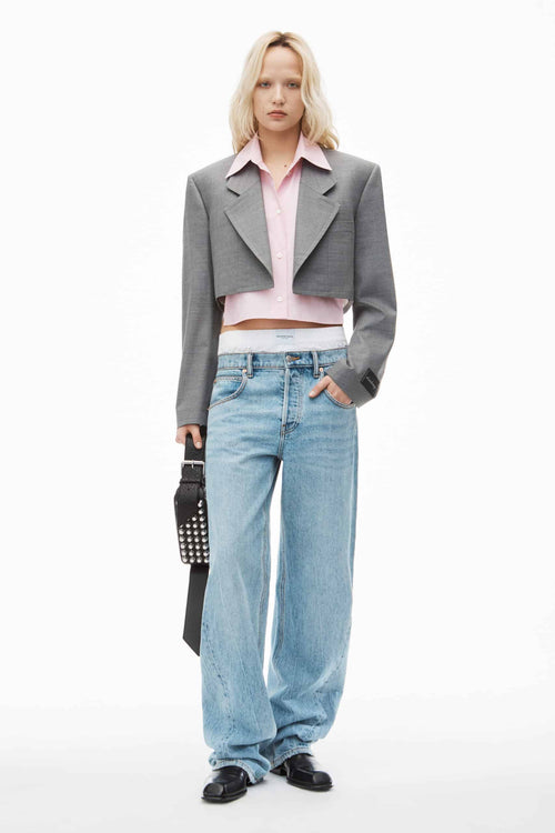 Alexander Wang Blazer court avec plastron chemise