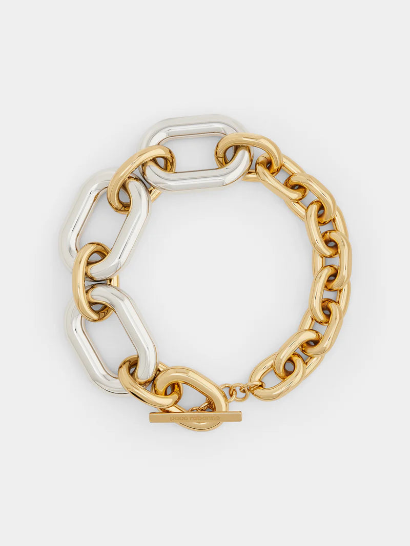 COLLIER XL LINK OVERSIZE DORÉ ET ARGENT