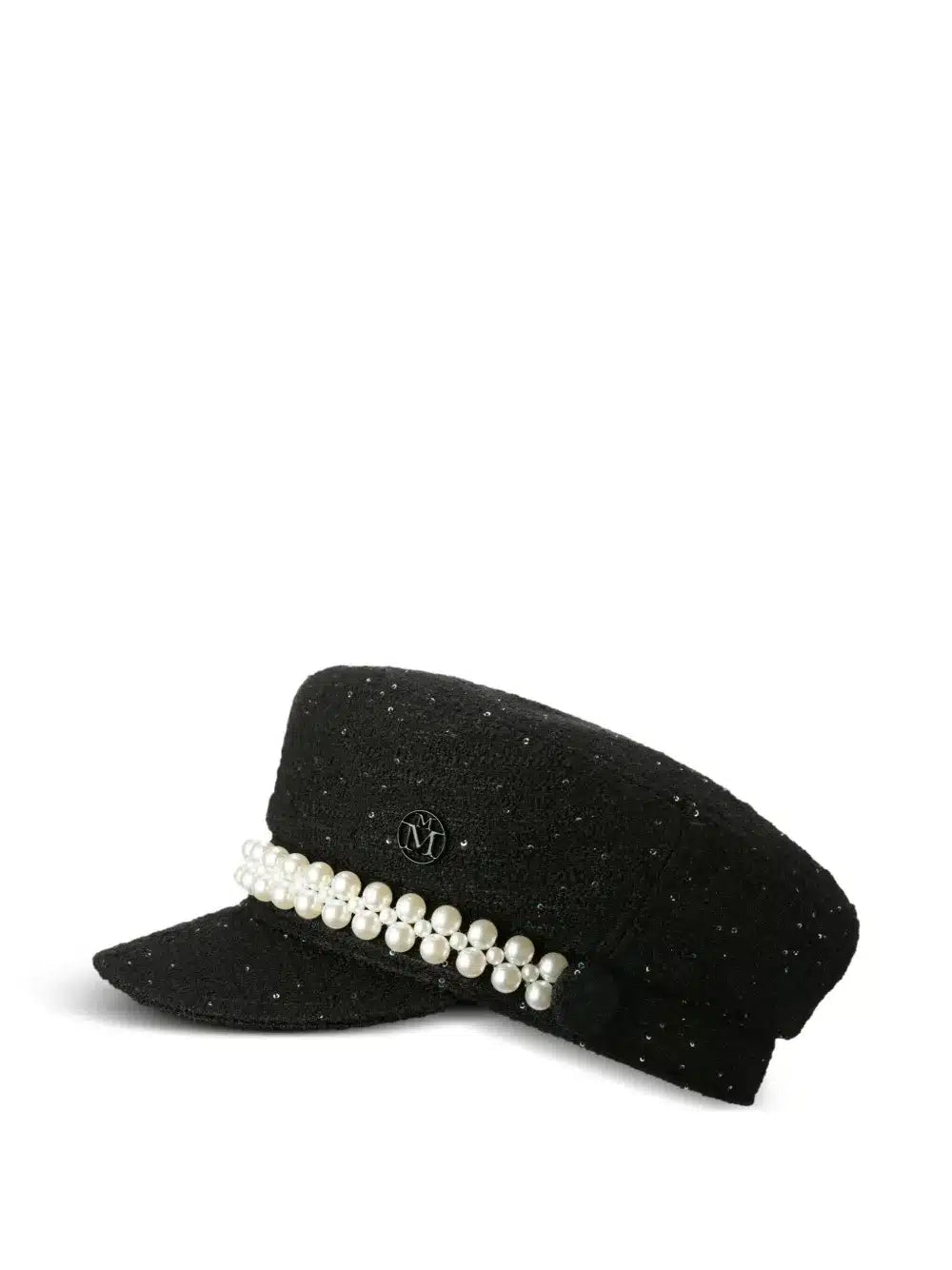 Casquette à ornements de perles