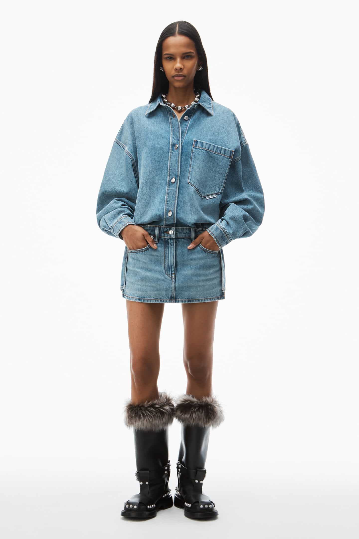Robe chemise en jean
