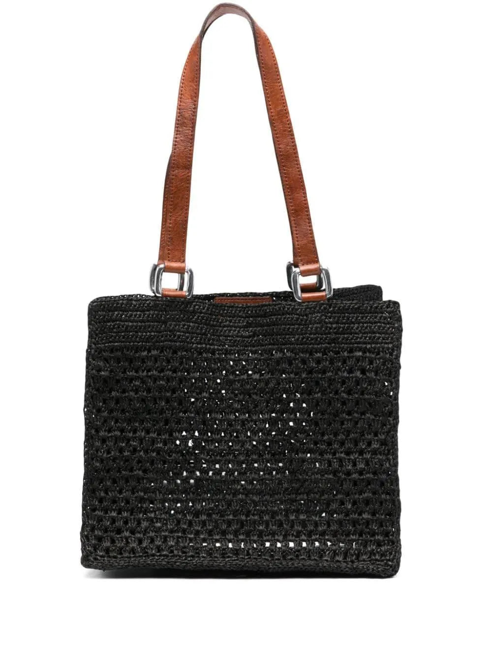 Sac Irina en raphia noir