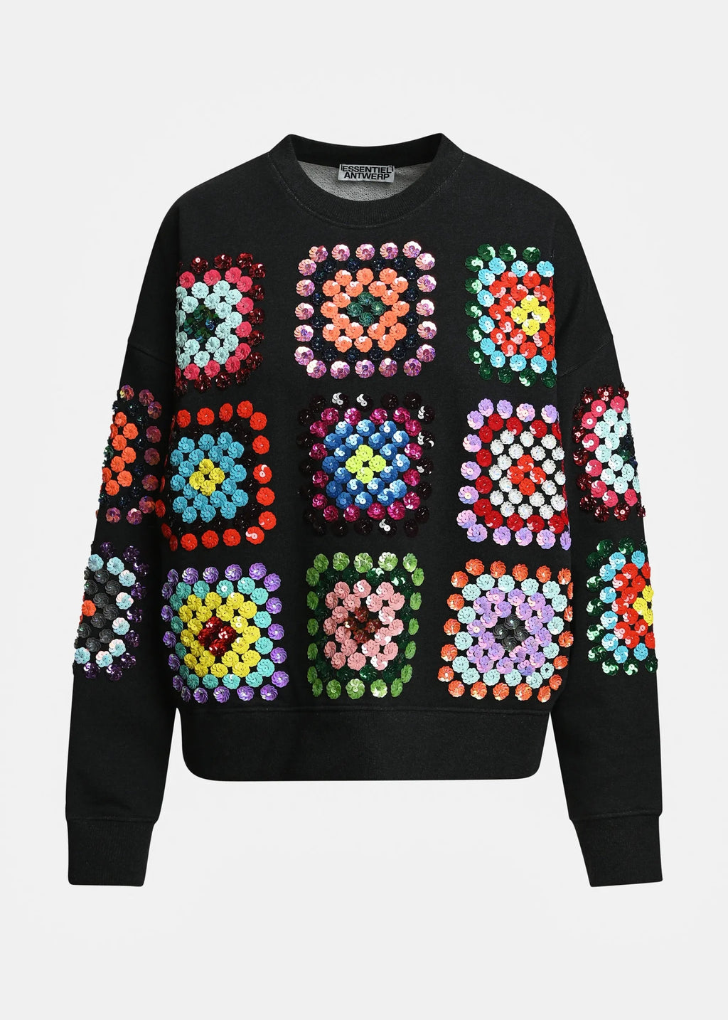 Sweat-shirt shirt karnaval à sequins multicolores