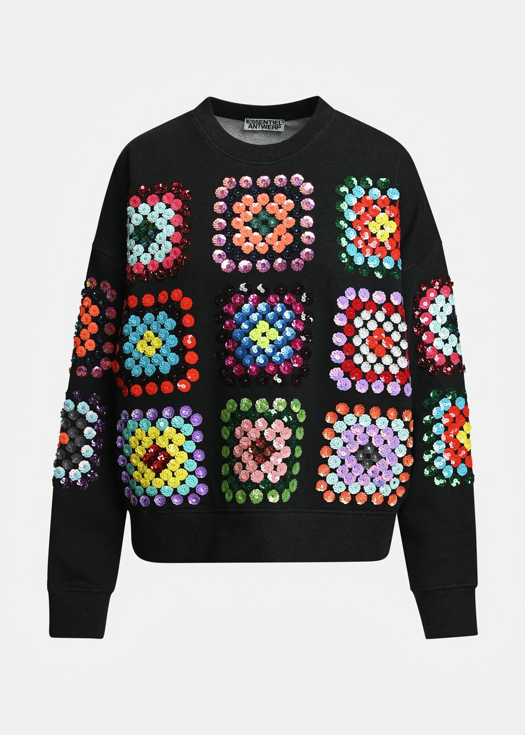 Sweat-shirt shirt karnaval à sequins multicolores