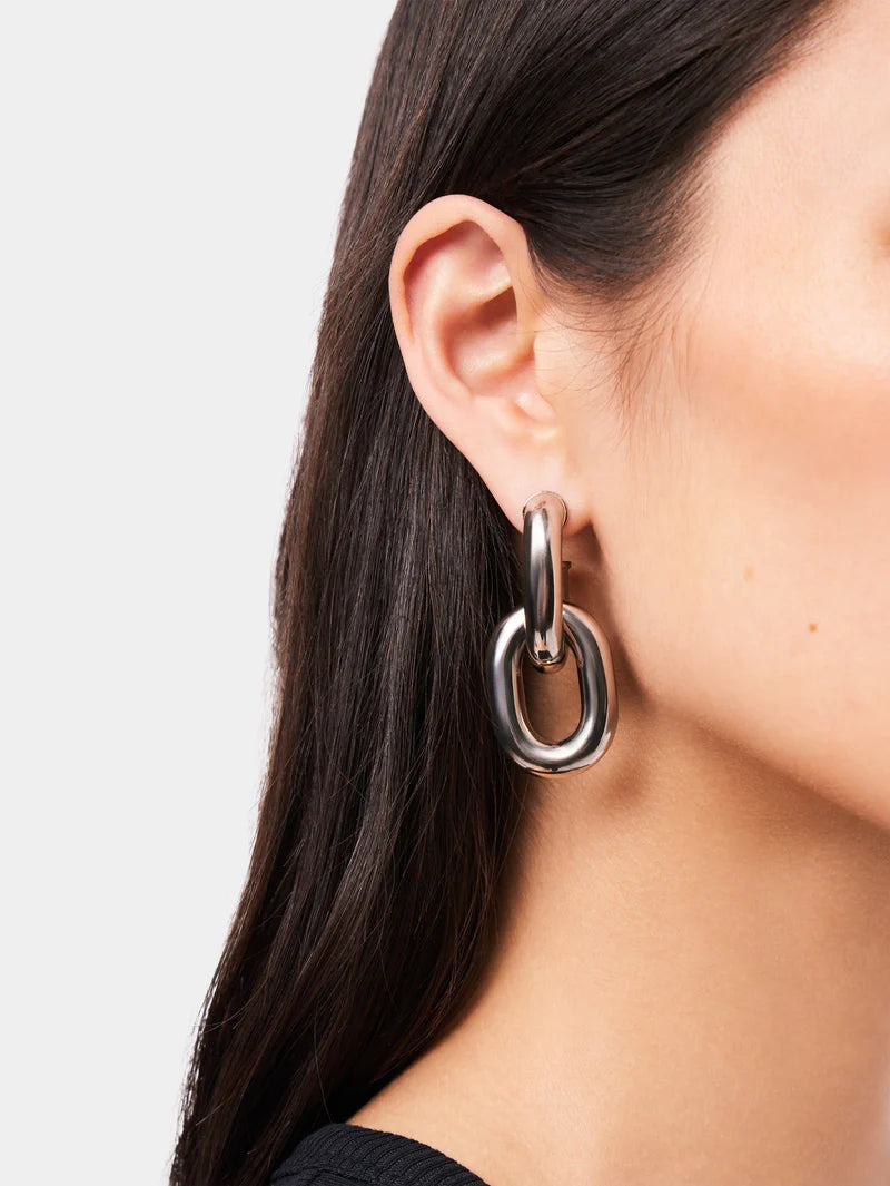 BOUCLES D’OREILLES LINK XL DOUBLE ARGENT