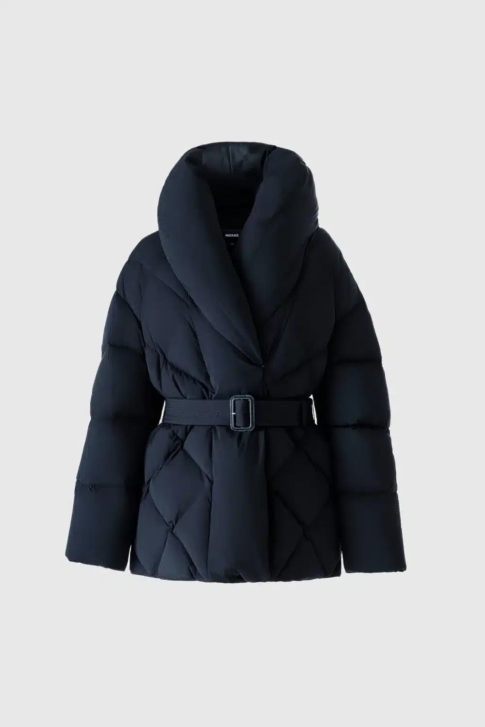OLIVE Manteau en duvet avec ceinture et col châle