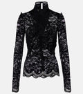 Top en dentelle à fleurs – Rabanne