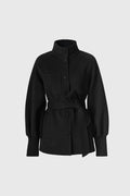 SHANIA Manteau mi-long à ceinture en laine double face                  JUSQU’À -5ºC