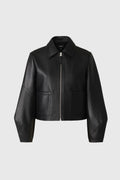 SOLANA Blouson d’aviateur de coupe décontractée en cuir