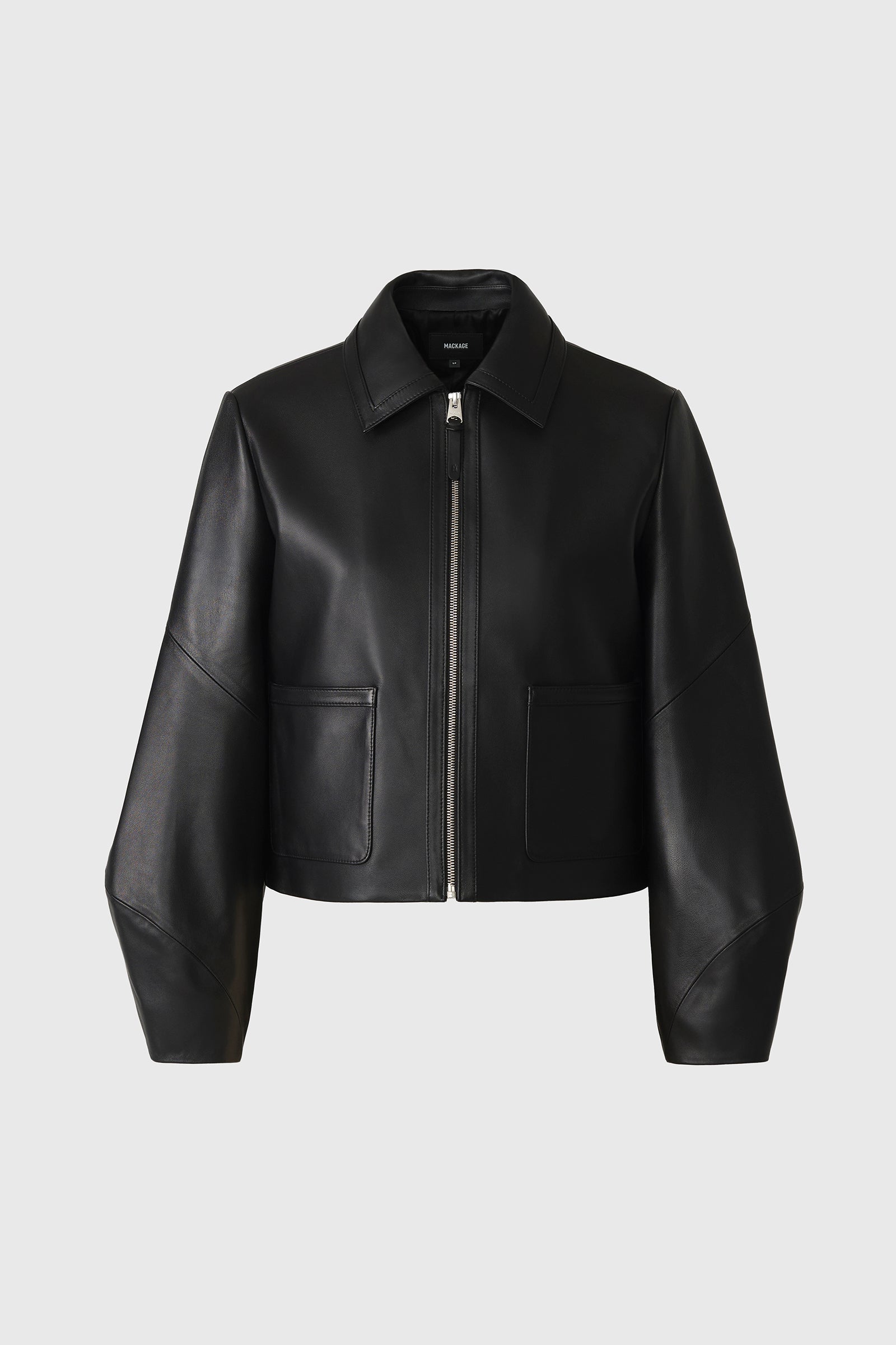 SOLANA Blouson d’aviateur de coupe décontractée en cuir