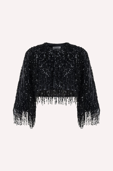 Veste à paillettes embellie
