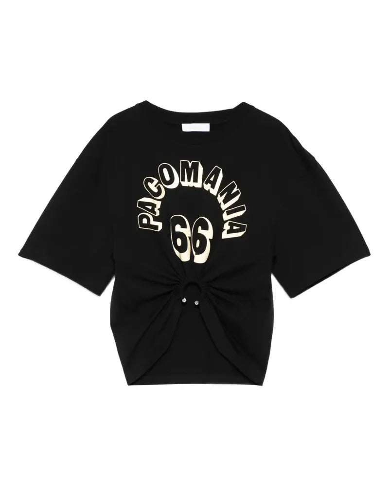 Crop-t-shirt logo pacomania black