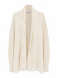 Gilet en maille avec finitions en dentelle