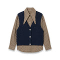 Chemise Kute a carreaux  + gilet intégré en maille