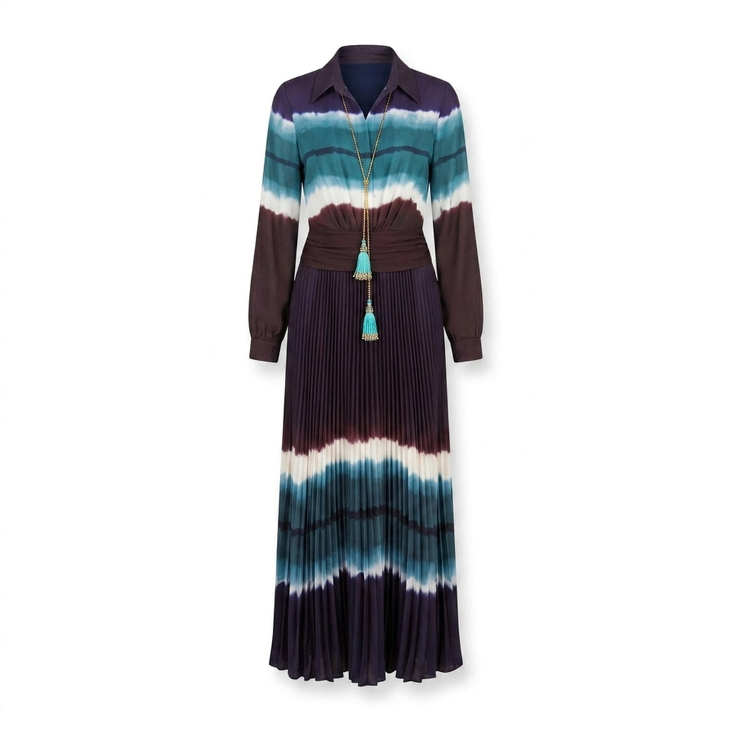 Robe Tasie plissée tie and Dye ( sautoir vendu séparément )