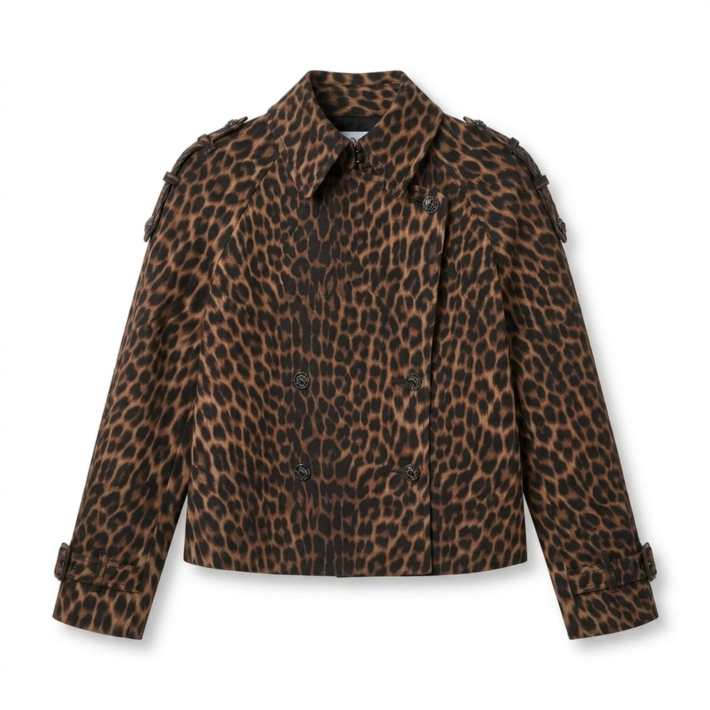Veste Sacha courte imprimeé Leopard