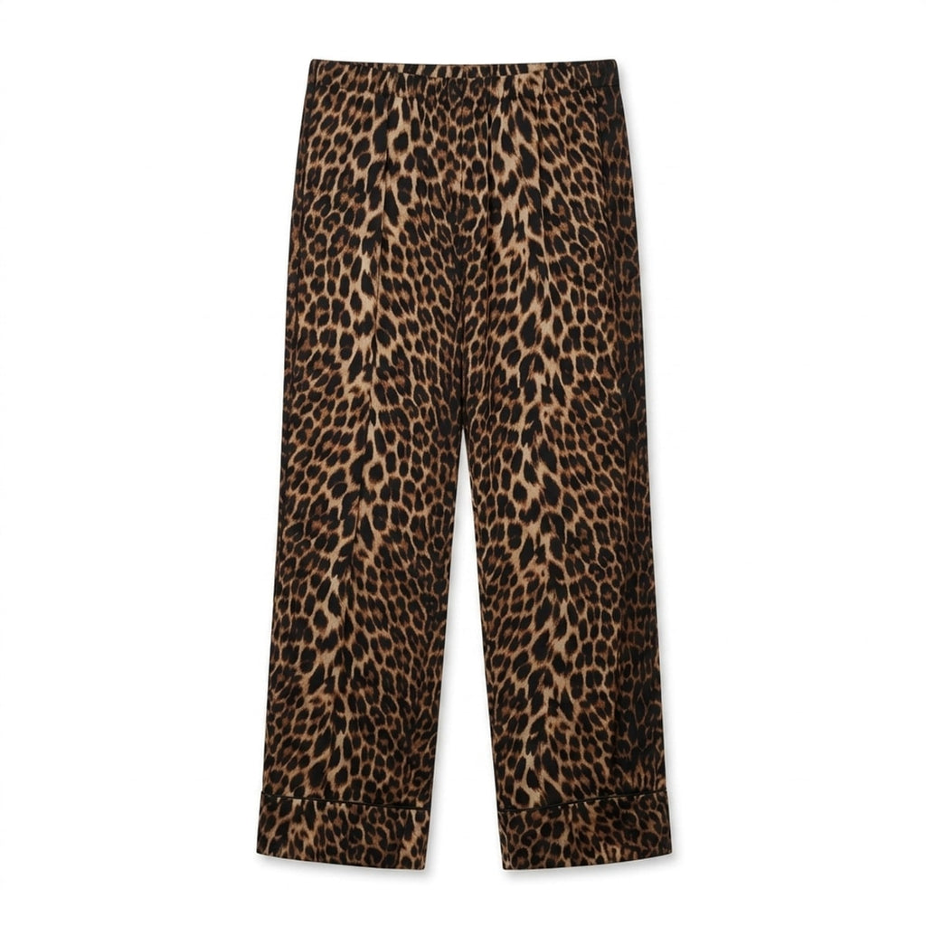 pantalon new joseph en soie imprimé Léopard