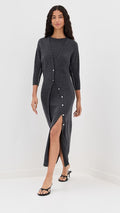 Robe en maille fine longueur midi