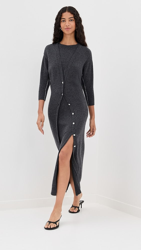 Robe en maille fine longueur midi