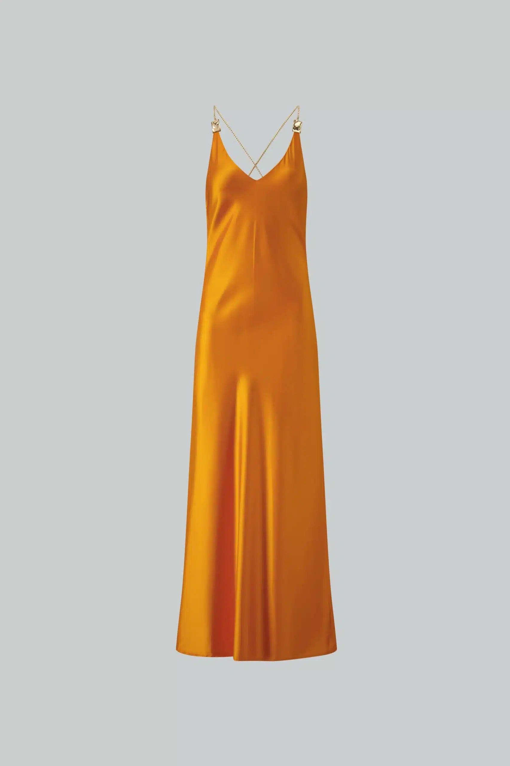 Robe Selena golden orange