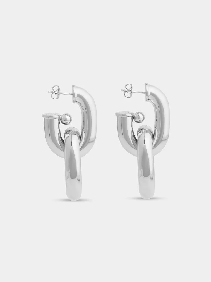 BOUCLES D’OREILLES LINK XL DOUBLE ARGENT