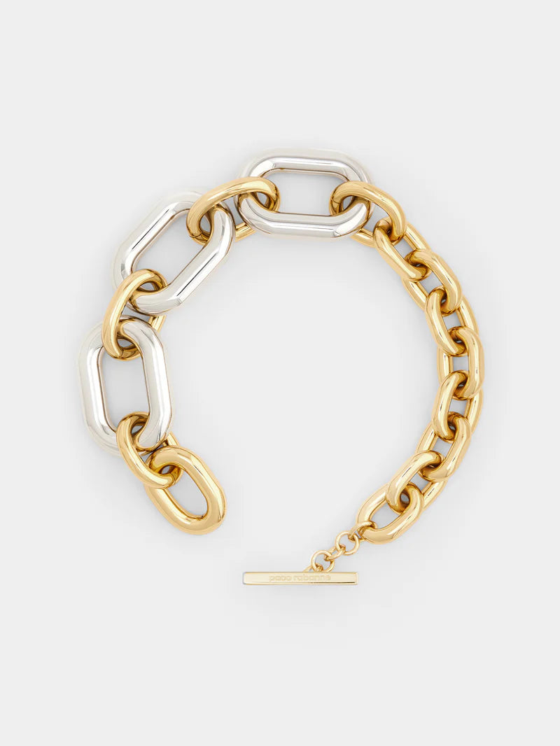 COLLIER XL LINK OVERSIZE DORÉ ET ARGENT