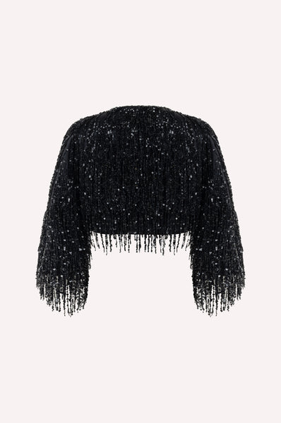 Veste à paillettes embellie