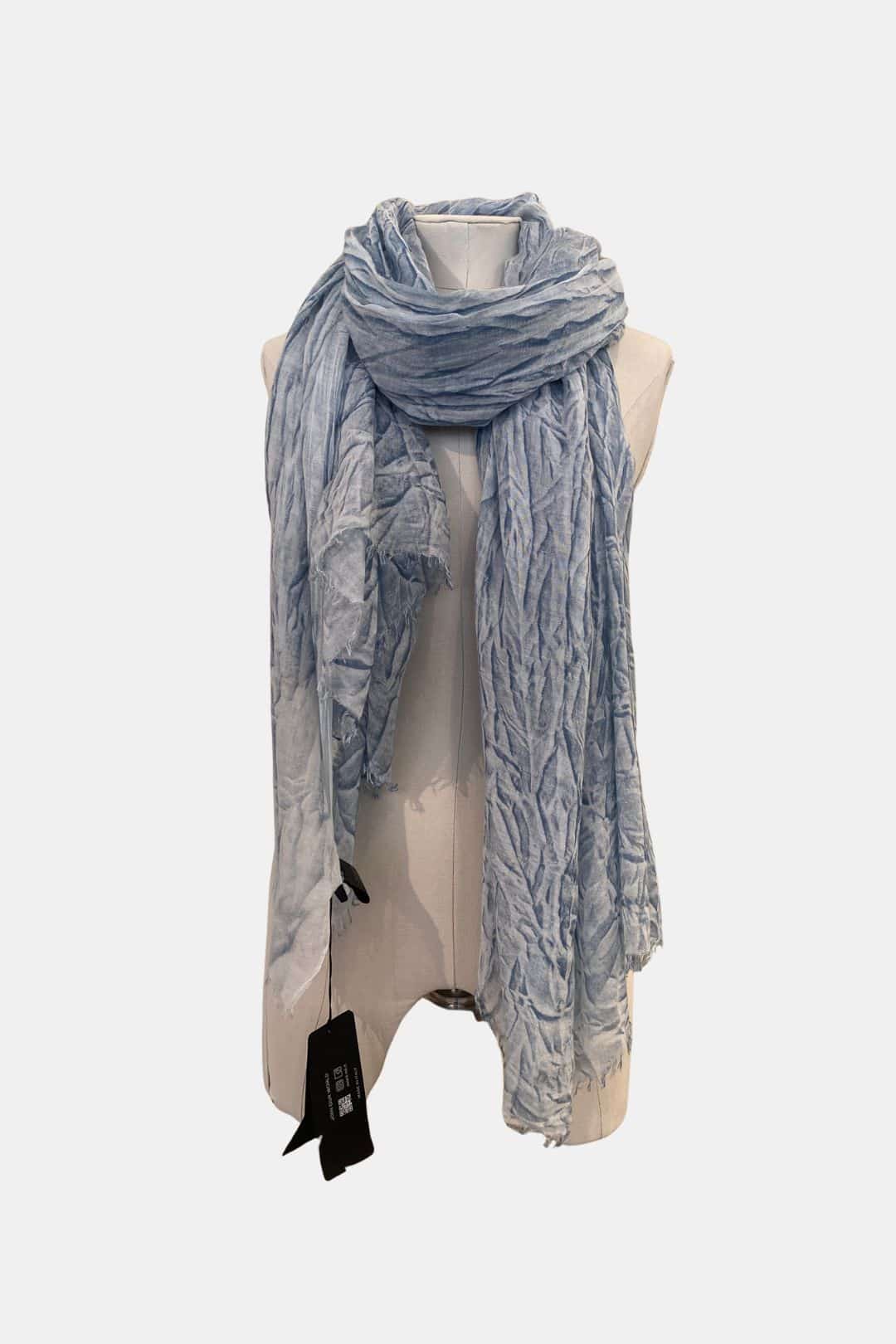 Écharpe en modal fibre extra fine effet fumé bleu ciel Avant Toi