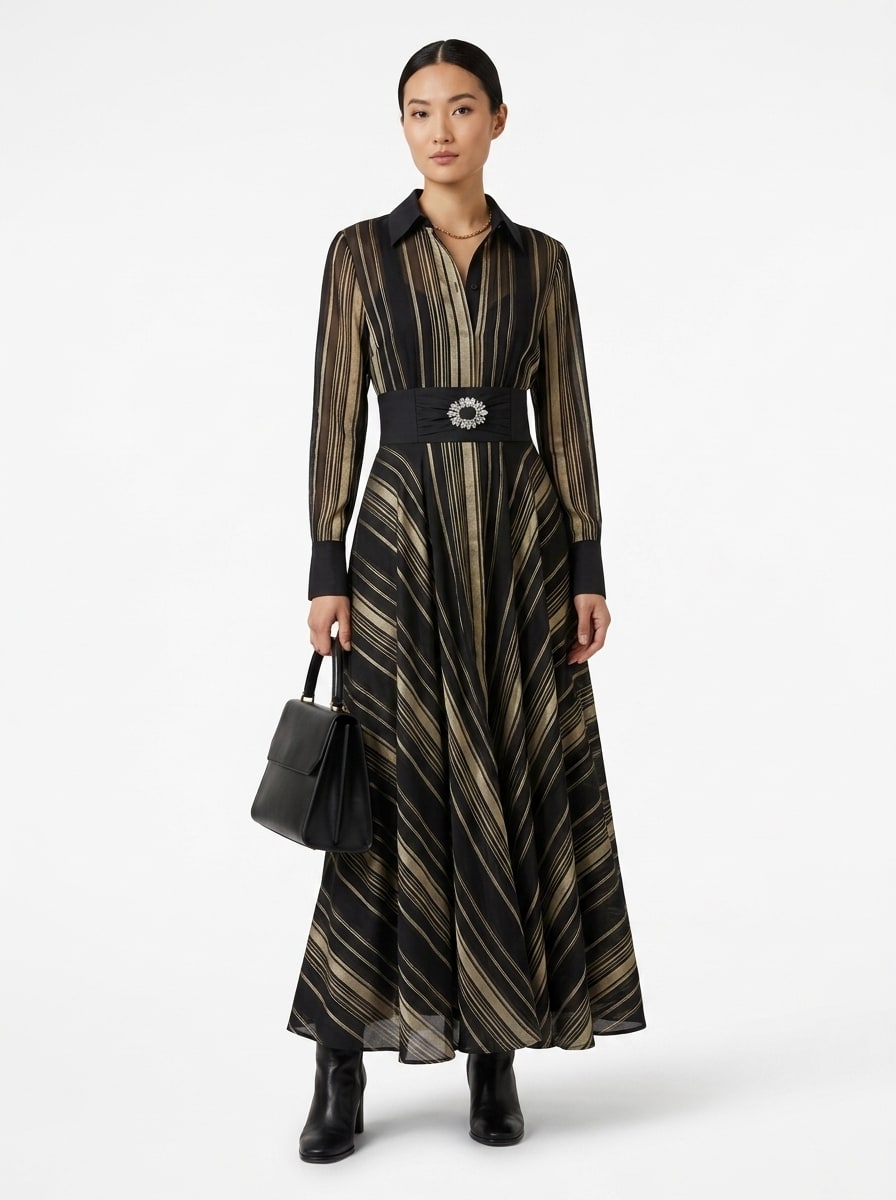 Robe Maria sole Long ( ceinture incluse )