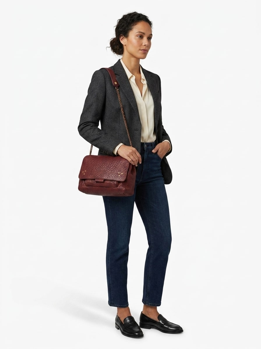 Lulu M burgundy