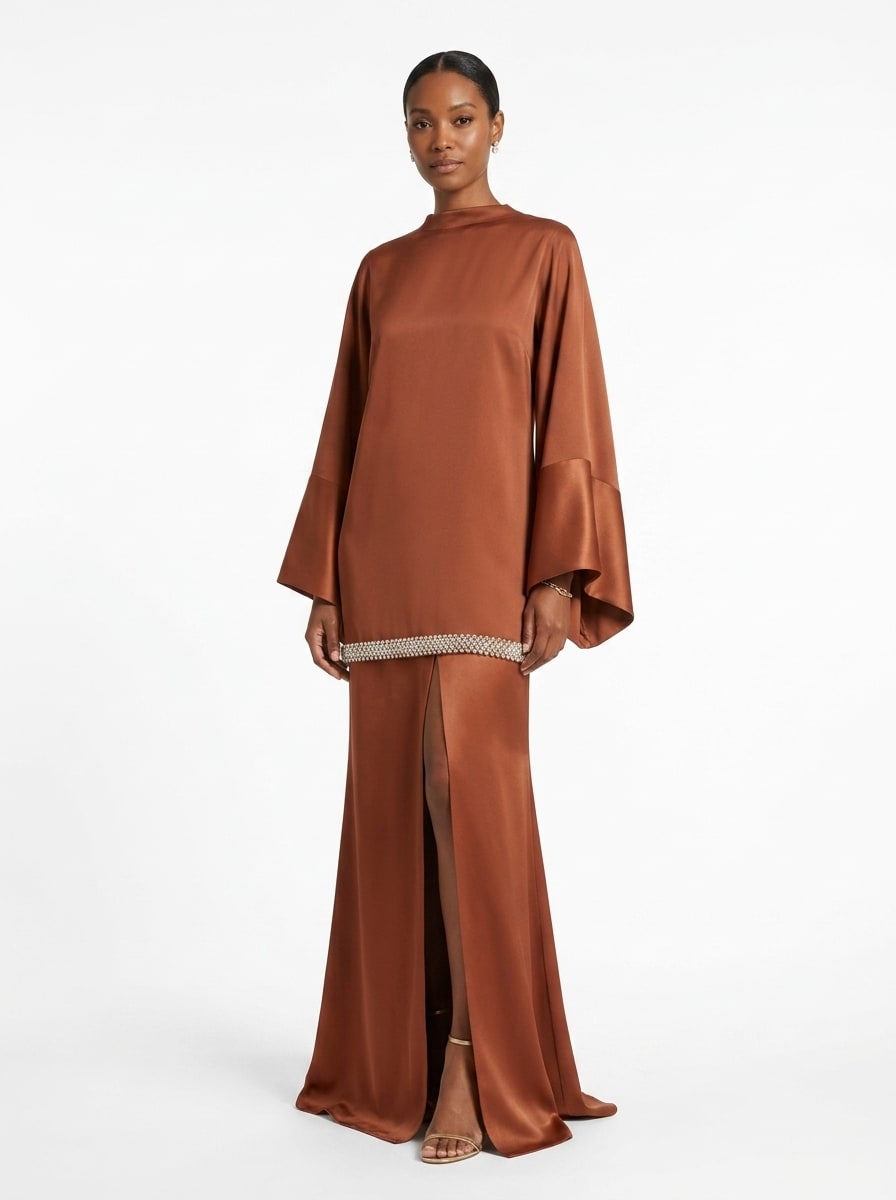 Robe longue Acajou Paris je t'aime
