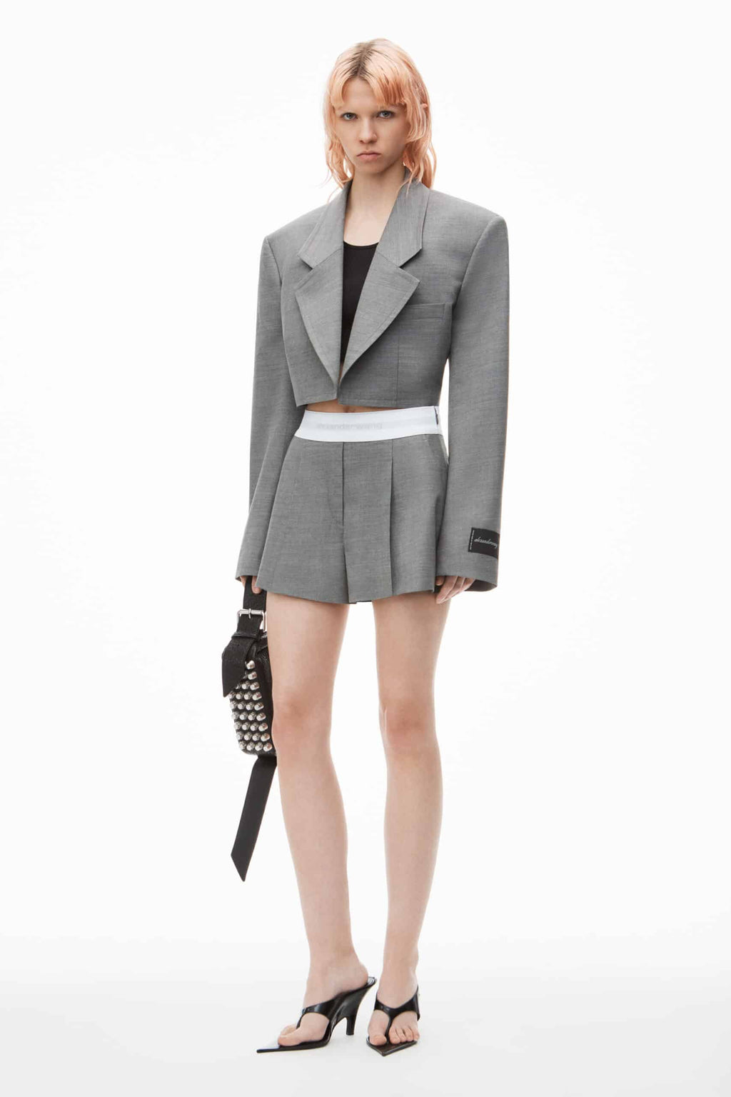 Alexander Wang Blazer court avec plastron chemise