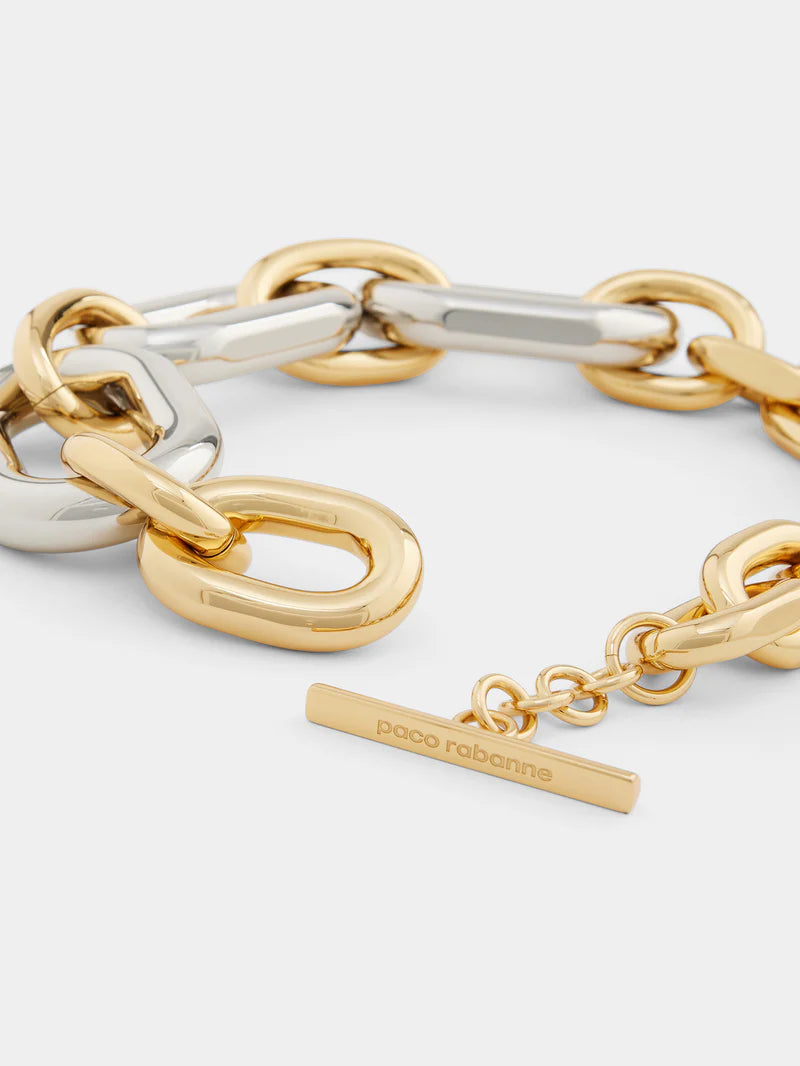 COLLIER XL LINK OVERSIZE DORÉ ET ARGENT