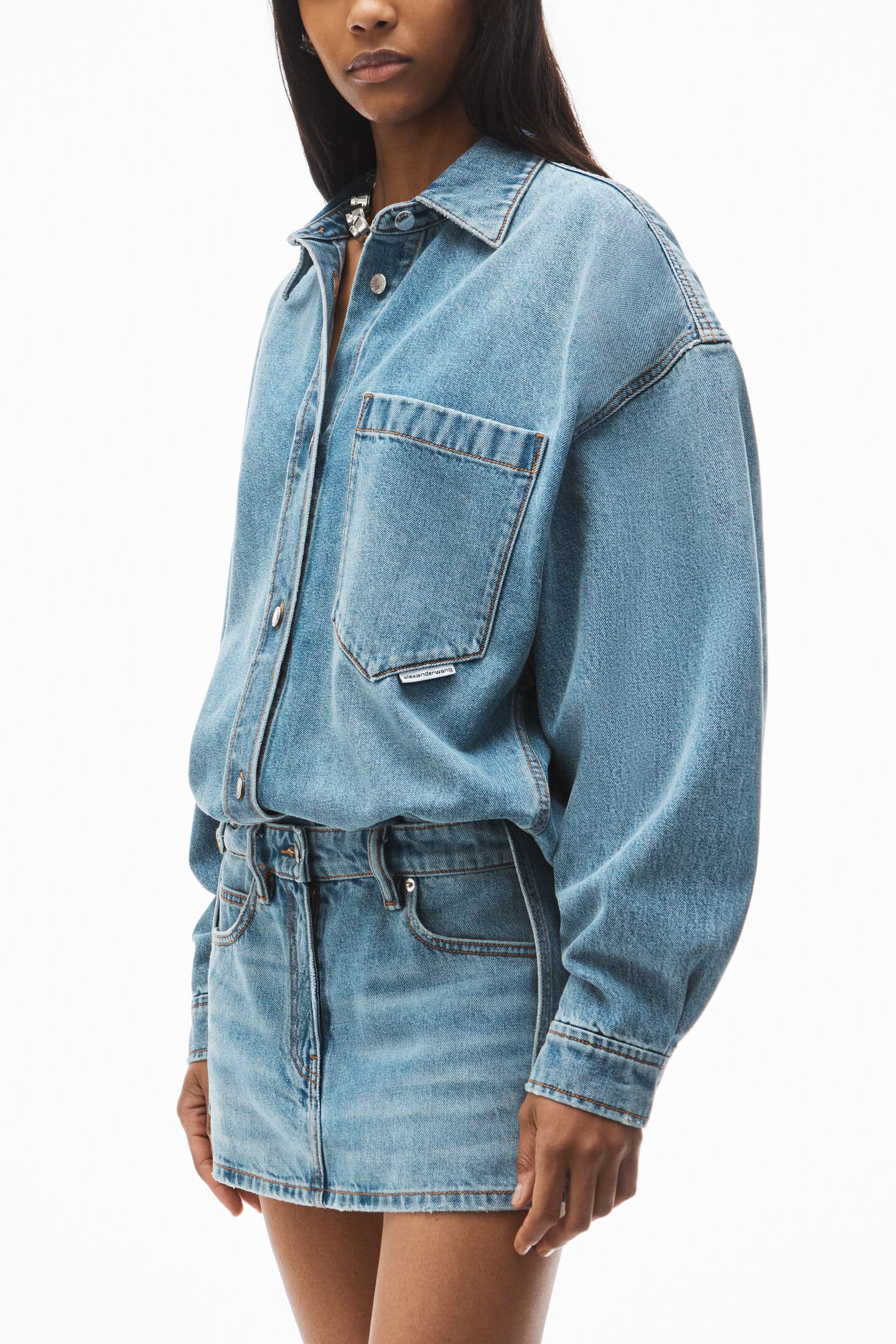 Robe chemise en jean