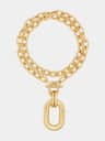 COLLIER DOUBLE XL LINK À PENDENTIF ARGENTÉ – Rabanne