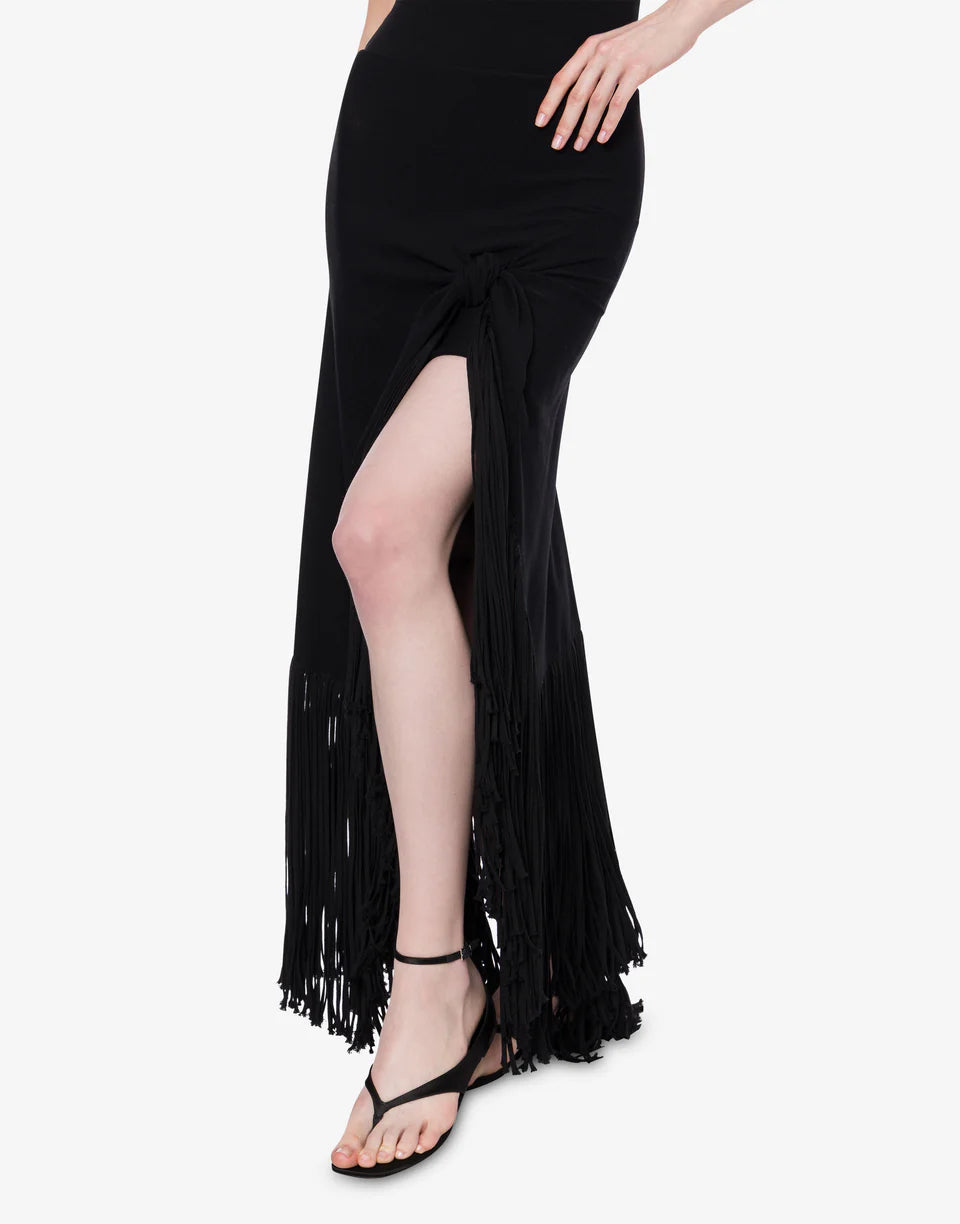 Jupe extensible avec franges
