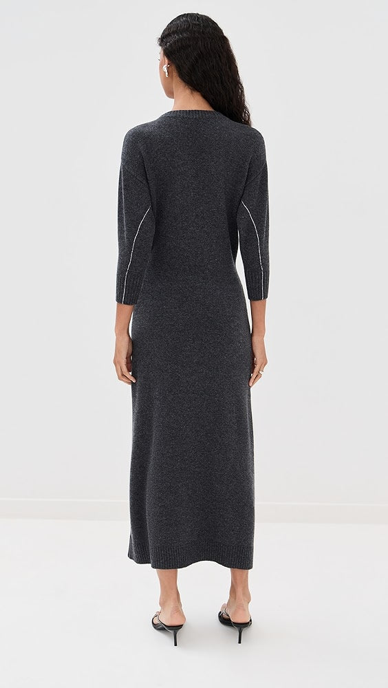 Robe en maille fine longueur midi