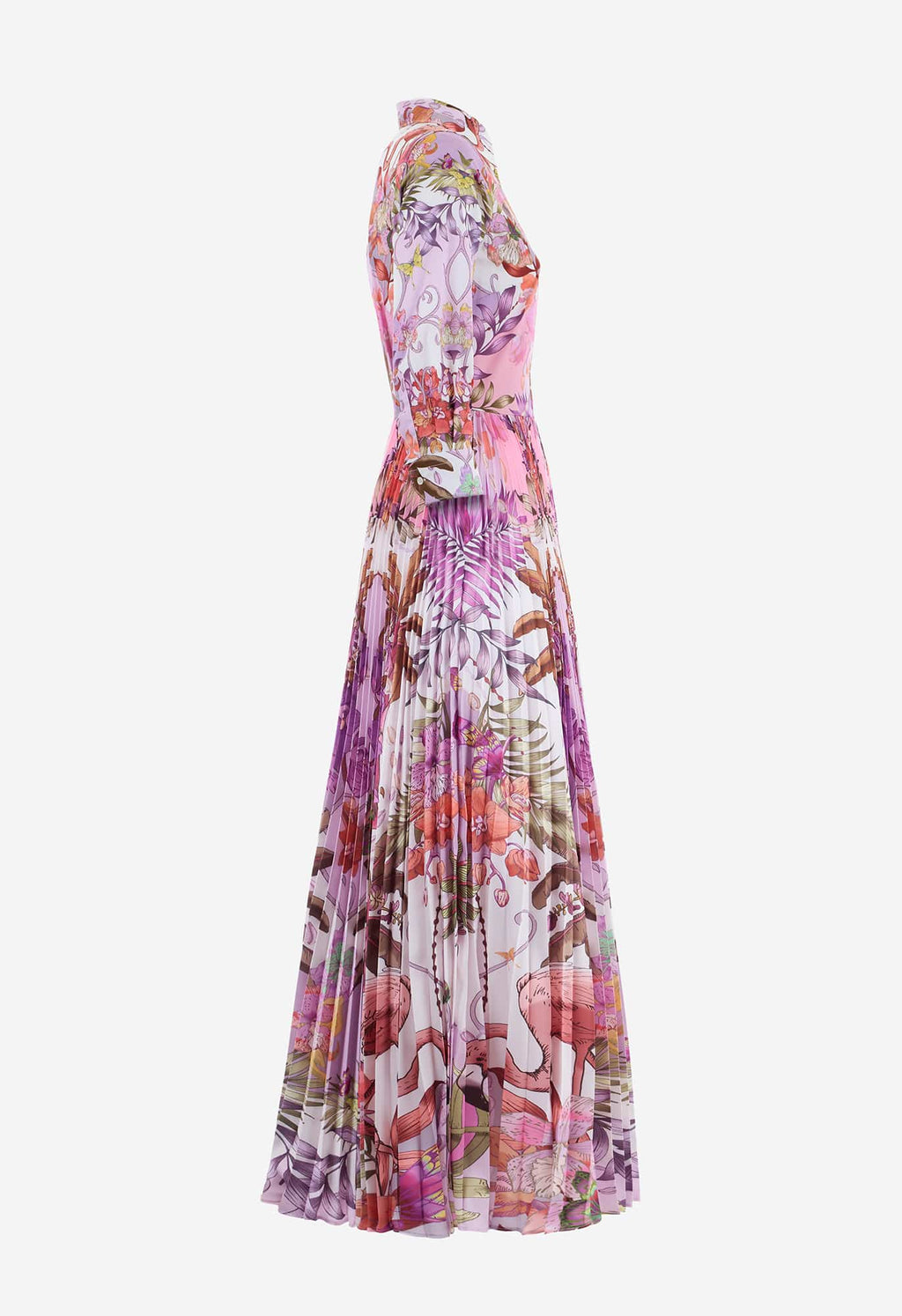 Robe imprimé palmier flamant rose