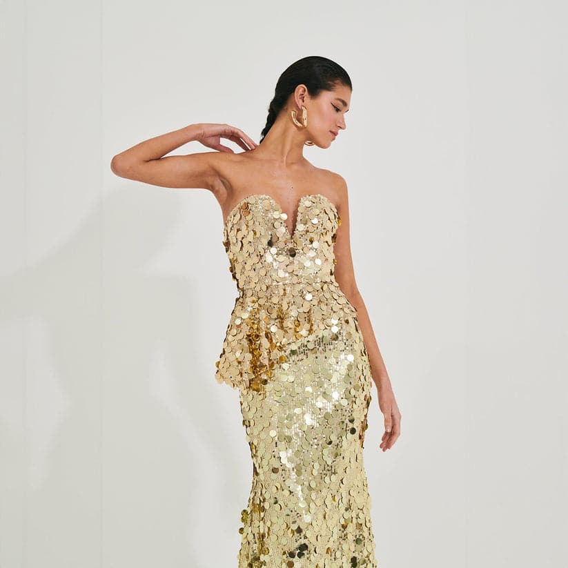 Corsage En Sequins Miroir