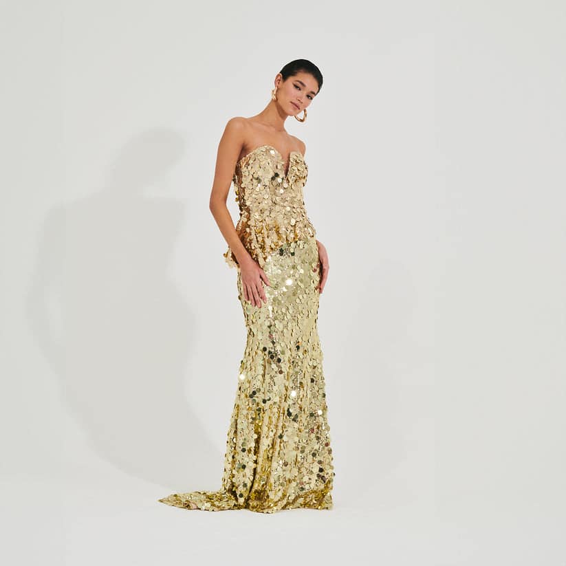 Jupe À Sequins Miroir