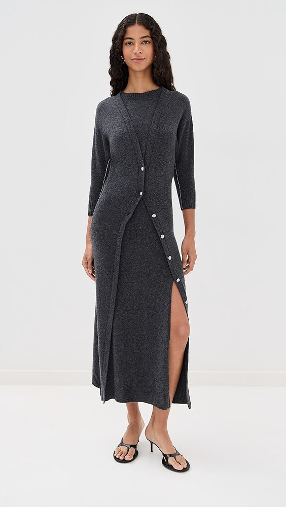 Robe en maille fine longueur midi