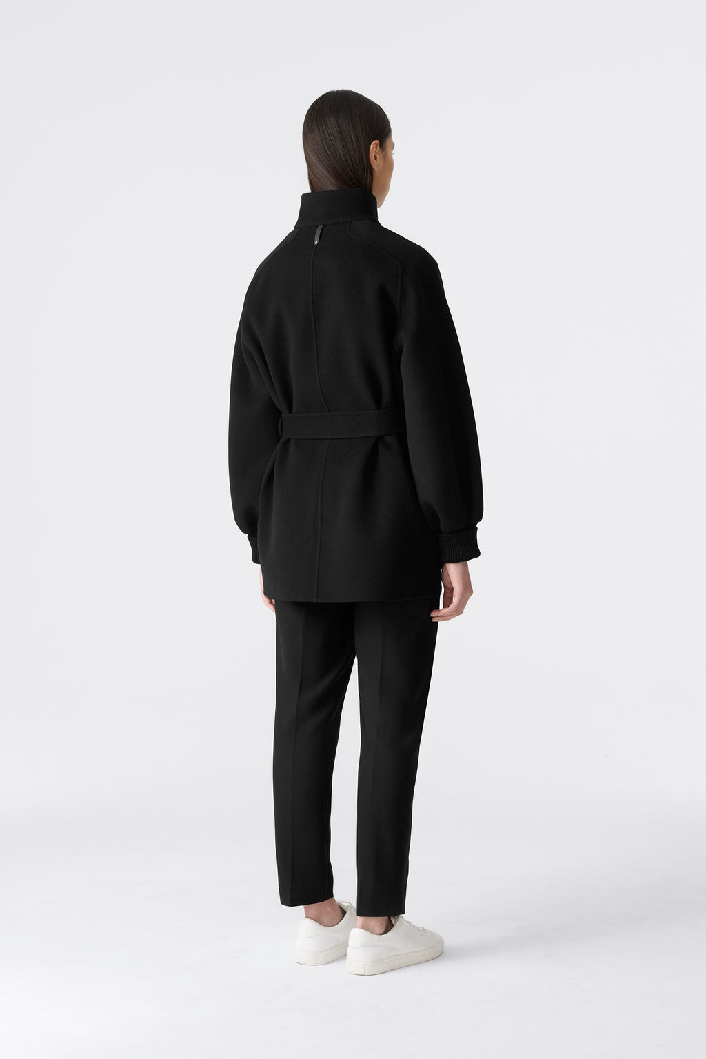 SHANIA Manteau mi-long à ceinture en laine double face                  JUSQU’À -5ºC
