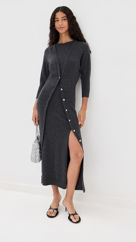 Robe en maille fine longueur midi