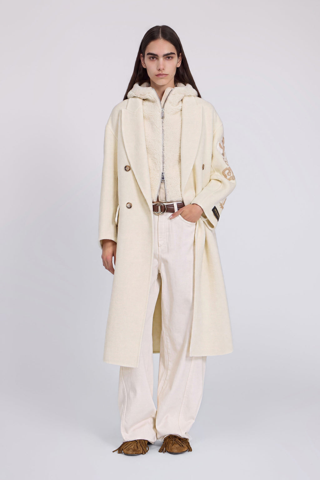 Sleeveless Hooded Sherpa Waistcoat