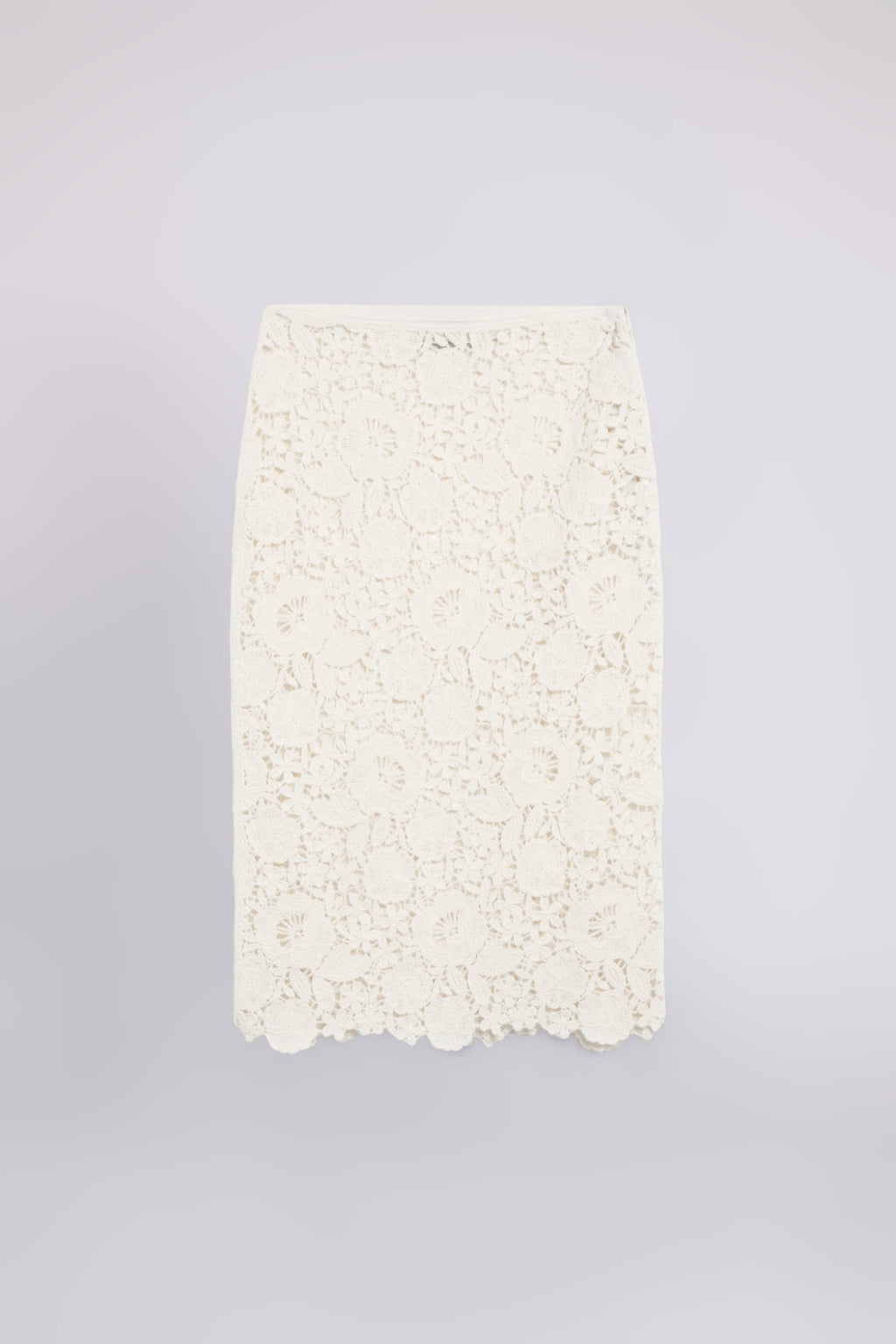 WOOL CROCHET LACE MIDI SKIRT