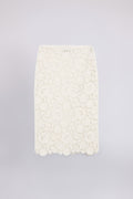 WOOL CROCHET LACE MIDI SKIRT