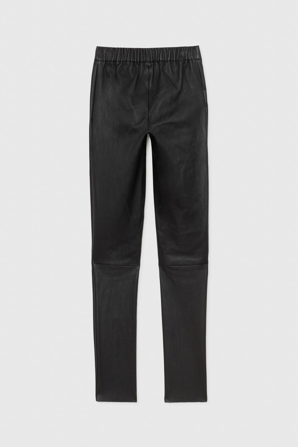 PERLEGGING en cuir  noir , coupe ajusté