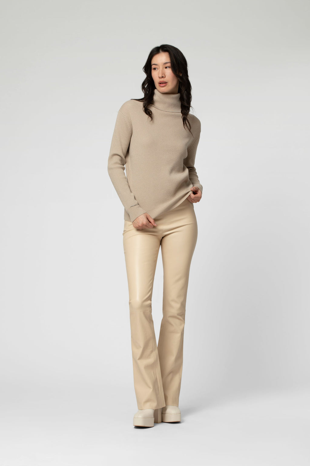 BEYINA leather legging slim fit