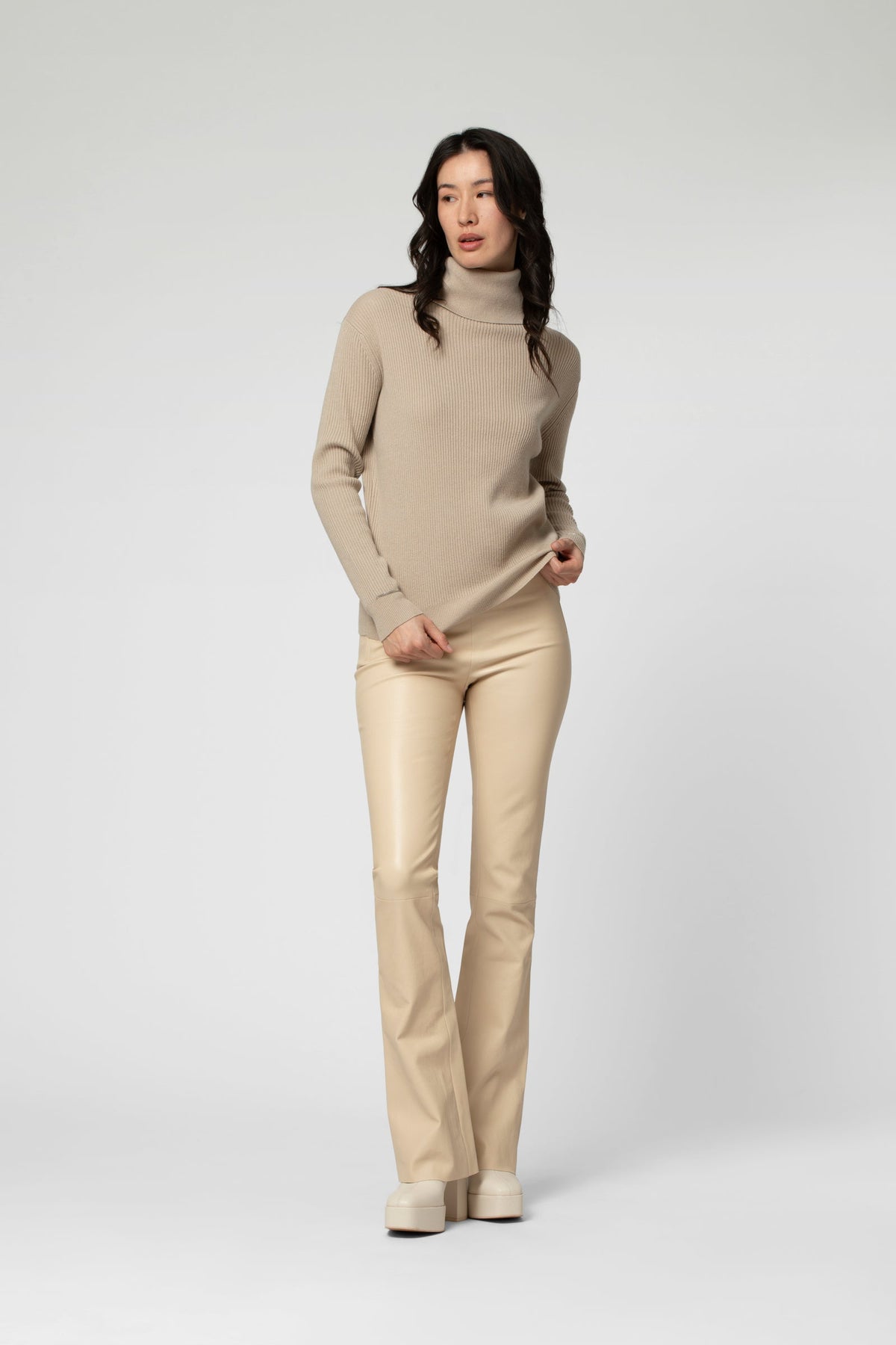 BEYINA leather legging slim fit