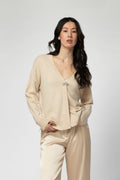 GUKA V-neck cardigan, 1 ornamental buttonhole fastening